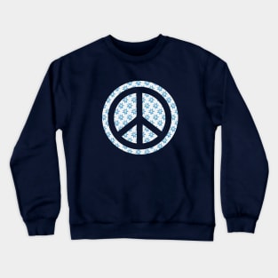 FLOWER Power Peace Sign Crewneck Sweatshirt